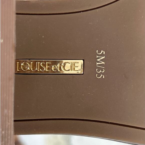 Louise et Cie Women’s 5 Uzma Tan Leather Ankle Booties Block Heel Designer New - Picture 6 of 8